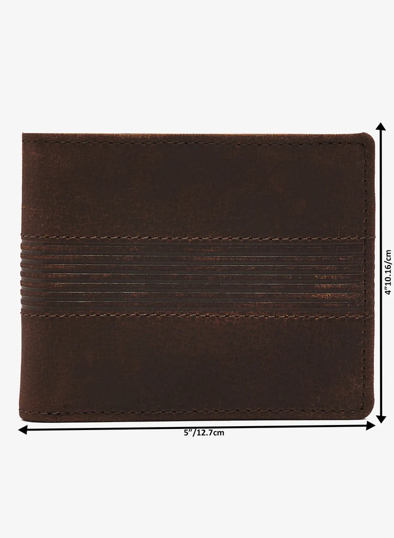 Robert Wood  Genuine Leather Textured Bi Fold Wallet for Men | Best Price UAE